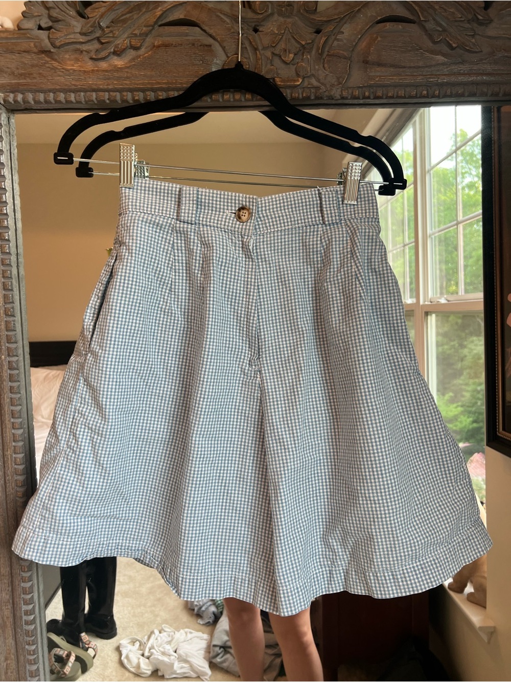 VINTAGE Blue Gingham Women's Shorts